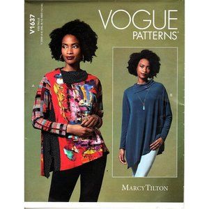 Vogue V1637 Misses XS to M Marcy Tilton Tops and Tunics UNCUT Sewing Pattern